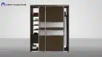 خزانة بأبواب سحب عرض 220سم