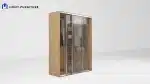 ⁦خزانة بأبواب سحب عرض 160سم⁩ - الصورة ⁦2⁩
