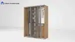 ⁦خزانة بأبواب سحب عرض 160سم⁩ - الصورة ⁦5⁩