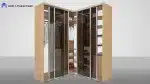 خزانة زاوية بأبواب سحب 190 + 190سم